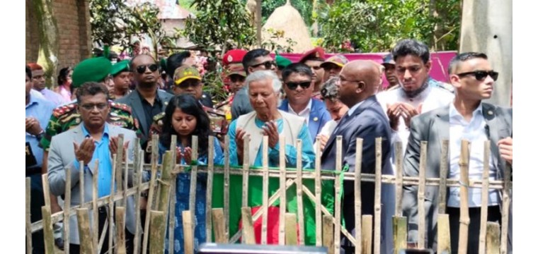 আবু সাঈদের বাড়িতে ড. ইউনূস