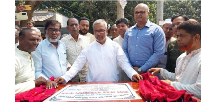 রাজশাহী কোর্ট-দারুশা সড়কের ভিত্তিপ্রস্তর স্থাপন করলেন এমপি আসাদুজ্জামান আসাদ