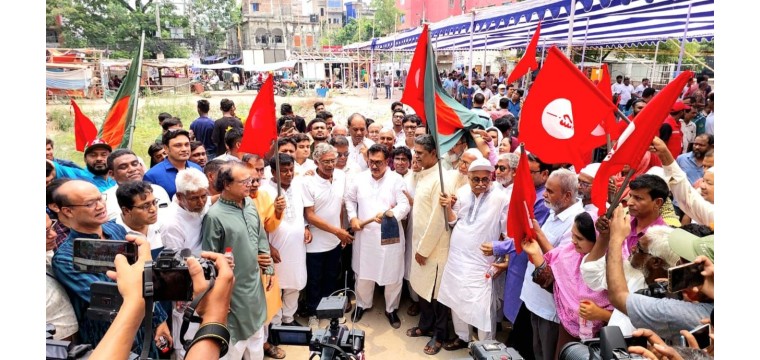রাজশাহীতে কেন্দ্রীয় শহীদ মিনারের নির্মাণ কাজ শুরু