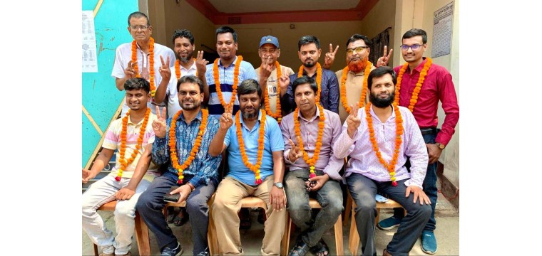 রাজশাহী সিটি প্রেসক্লাবের সভাপতি রফিকুল সম্পাদক আদিত্য 