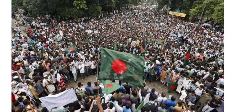 শহীদি মার্চে’ লাখো ছাত্র-জনতার ঢল