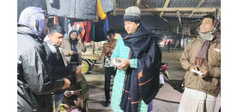 ভোলাহাটে এমপি প্রার্থী রুবেল খানের গণসংযোগ 