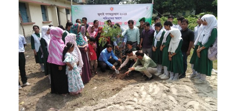 চাঁপাইনবাবগঞ্জে জুলাই শহীদদের স্মরণে বৃক্ষরোপণ কর্মসূচি পালিত