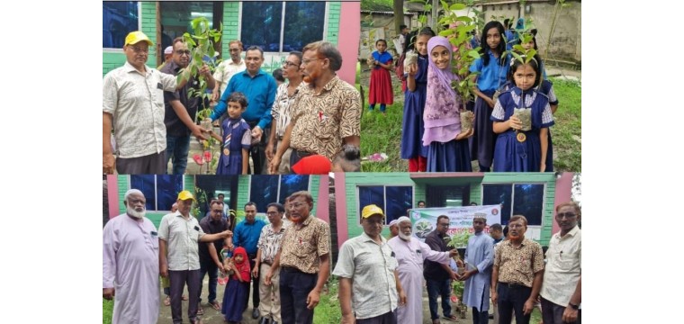 জুলাই গণঅভ্যুত্থান স্মরণে ৩০০ শিক্ষার্থীদের মাঝে গাছে চারা বিতরণ করেন