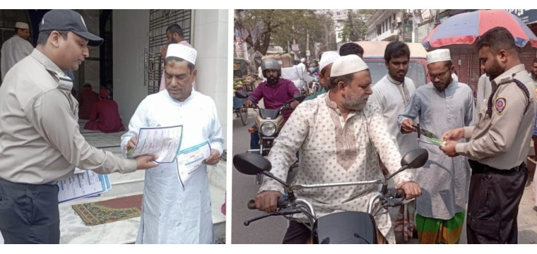 চাঁপাইনবাবগঞ্জে ডিএনসির উদ্যোগে জনসাধারণের মাঝে মাদকবিরোধী লিফলেট বিতরণ