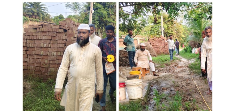 নাচোলে জরাজীর্ণ সড়ক পরিদর্শন, দ্রুত সংস্কারের আশ্বাস মেয়র প্রার্থী মনিরুল ইসলাম