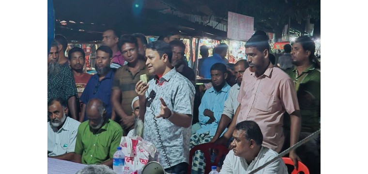 নাচোলে ইউপি চেয়ারম্যান প্রার্থী জাহাঙ্গীর আলমের নির্বাচনী প্রচারণা